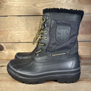 Mens Size 8 - Sperry Top-Sider Ice Bay Black Tall Insulated Duck Boots STS19999